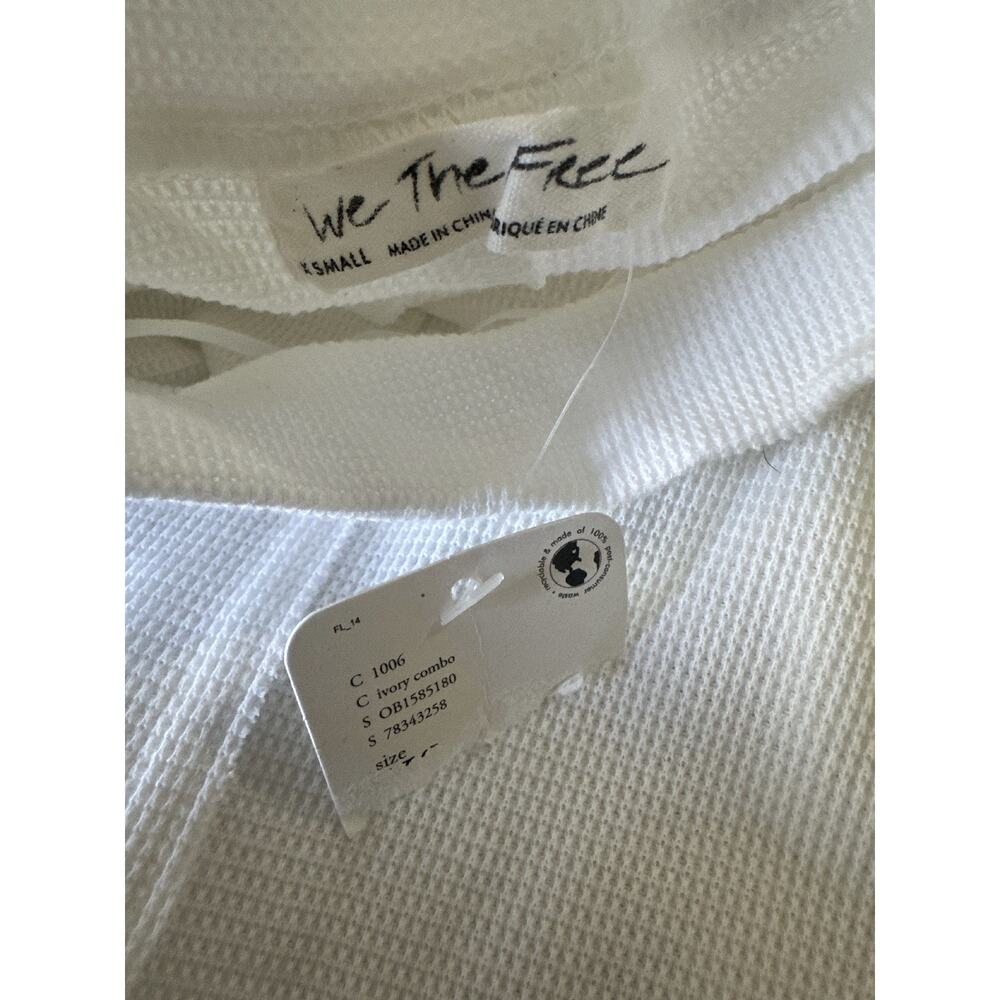 NWOT We The FREE PEOPLE Gorgeous Cuff Top Thermal Knit Long Sleeve Thumbholes XS - Picture 9 of 13